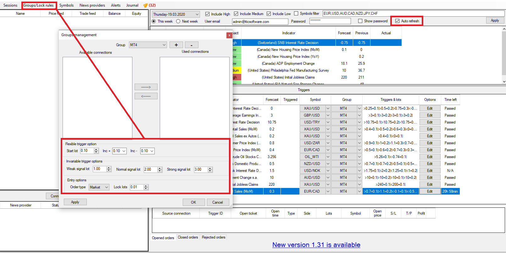 newsautotraderpro groups lot and auto refresh 